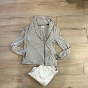 Lou & Grey Sweater Wrap Jacket Cotton Sweatshirt Fabric